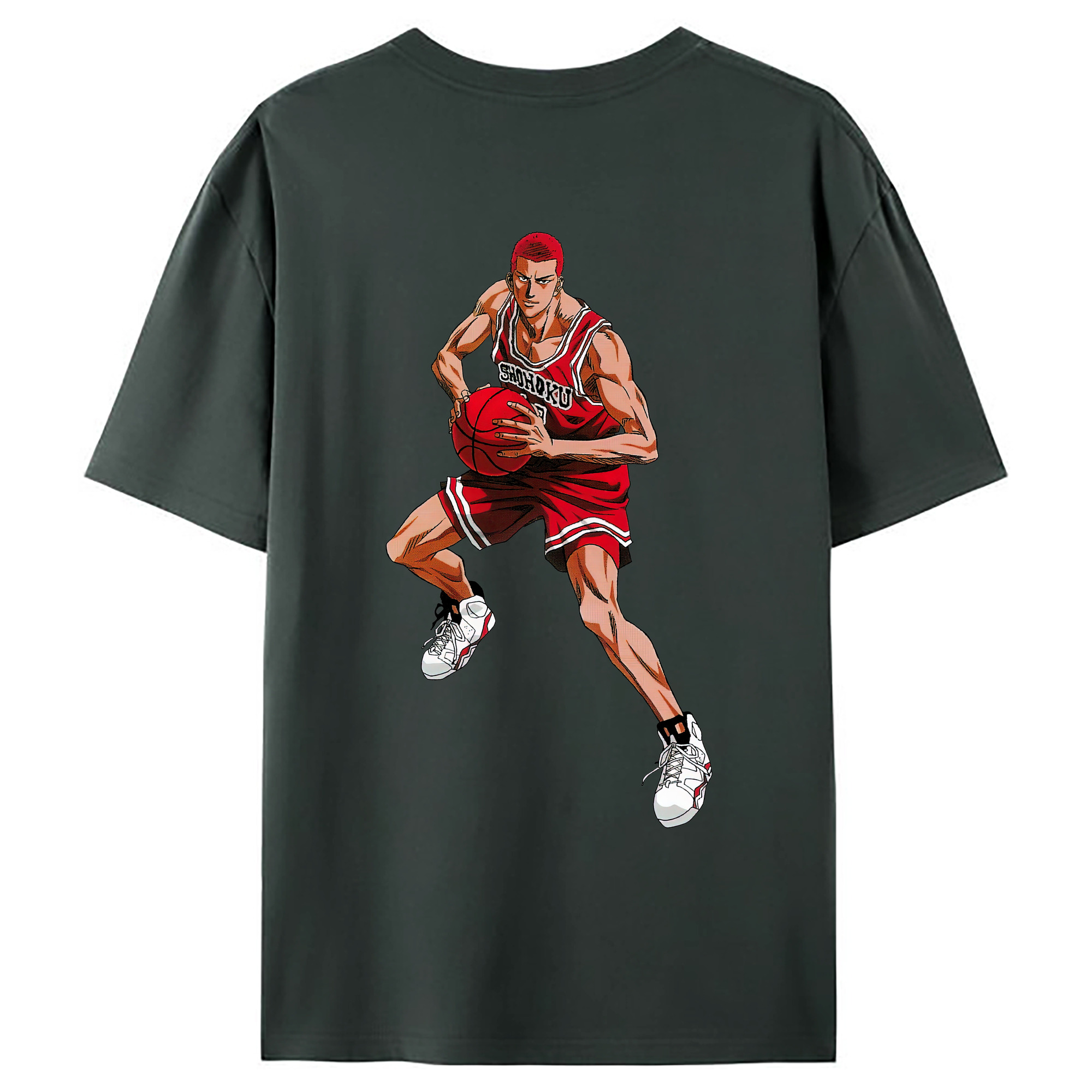 （画像用） SLAM DUNK／スラムダンク 綿100％ メンズ半袖Tシャツ（バックプリント） 通気性